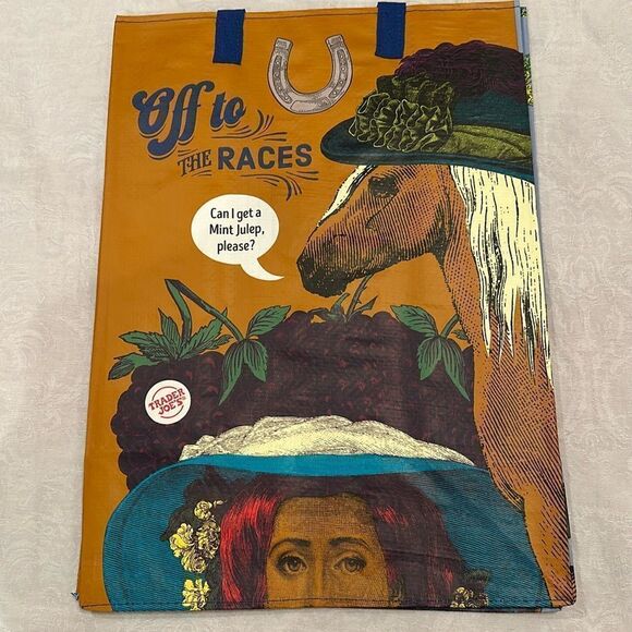 Trader Joe’s Plastic Reusable Shopping Tote Bag 6 Gallon Kentucky Collectible - Picture 2 of 11